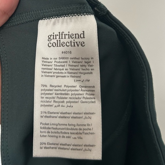 Girlfriend Collective Dark Green Activewear high rise  Leggings size medium - Picture 14 of 15